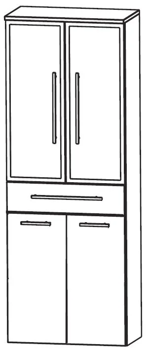 Puris Speed Hochschrank 60 cm mit Wäschekippe HNA056BW