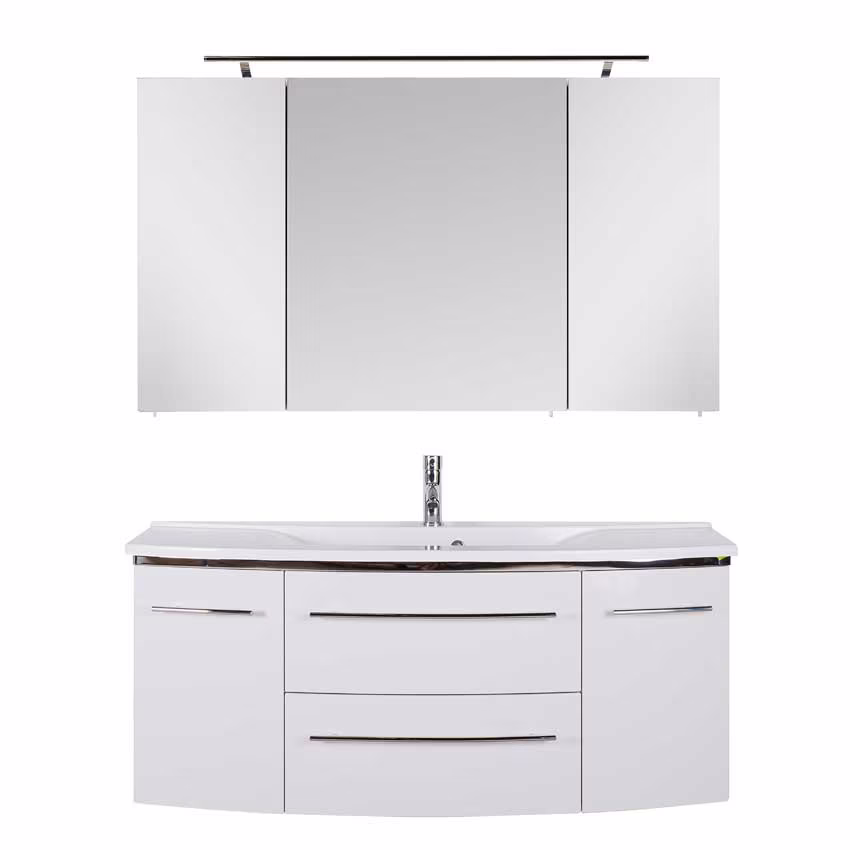 MARLIN 3040city Waschtisch-Set 120 cm - Mineralmarmor - Ansicht 10