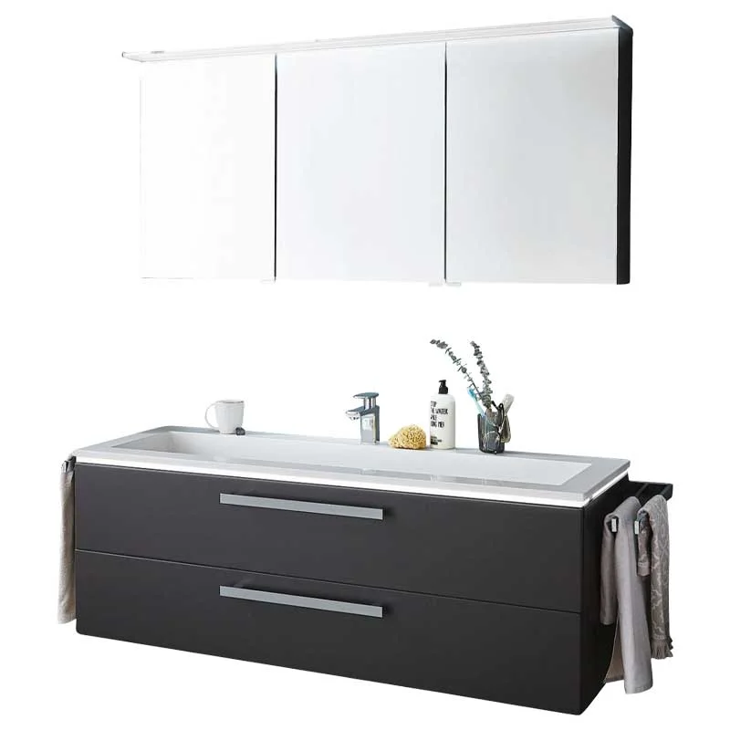 Puris Star Line Badmöbel Set 140 cm - Einzelwaschtisch - Set 2