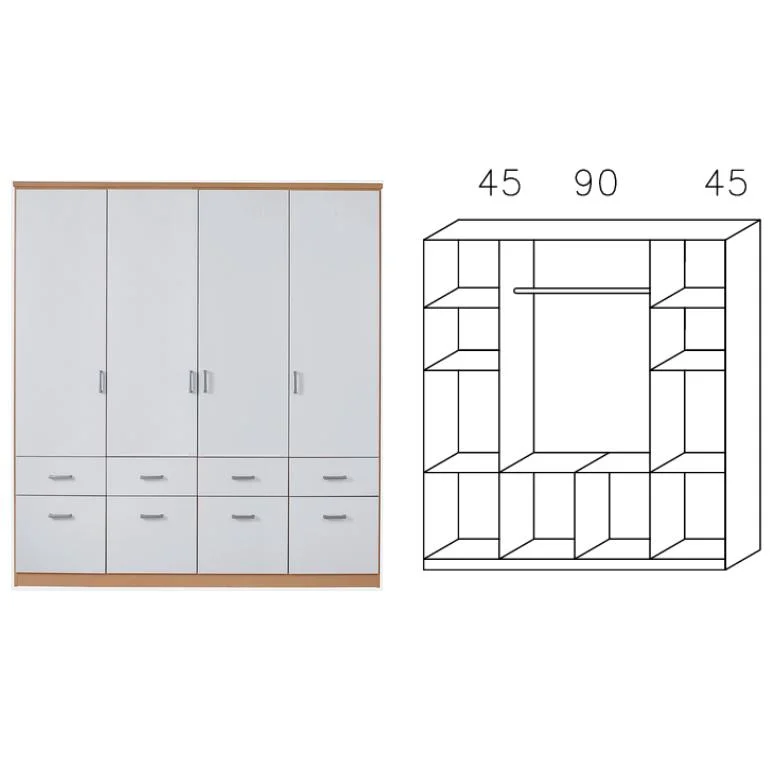 0R97 Dreht.- Kombischrank - Breite 181 cm