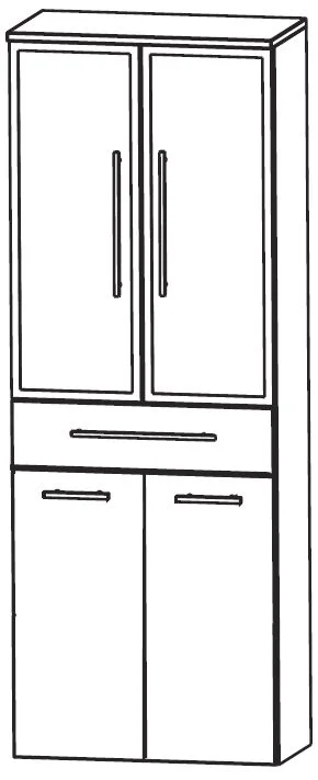 Puris Crescendo Hochschrank mit Wäschekippe 60 cm HNA056B7W - Ansicht 2