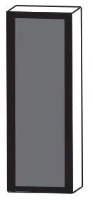 Puris Vialli Oberschrank 30 cm breit mit Rauchglas - OGA5132 L/R - Ansicht 2