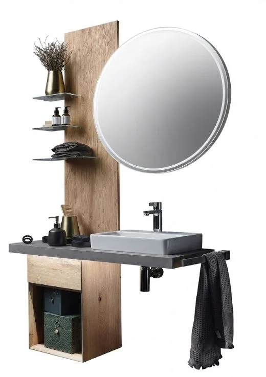 Thielemeyer Fresh Massivholz Badmöbelset 800789/801789 - Vorschlag 17 - 114 cm