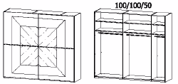 Breite 250 cm / Höhe 223 cm