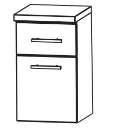 Puris Fine Line Bad-Unterschrank 30 cm breit UNA323A7M L/R
