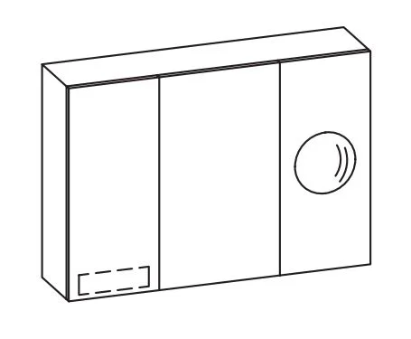 Pelipal Vario Select Spiegelschrank SKNEKTL10G / SKNEKLT10G - L/R - 100 cm breit