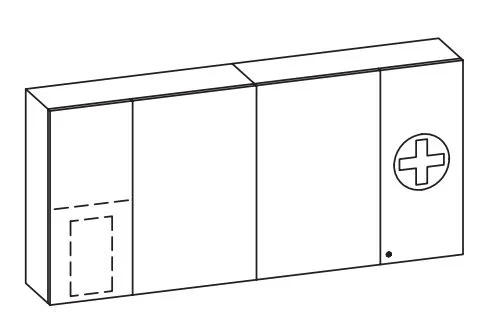 Pelipal Vario Select Spiegelschrank SKNEKAS15G / SKNEKSA15G - 150 cm breit