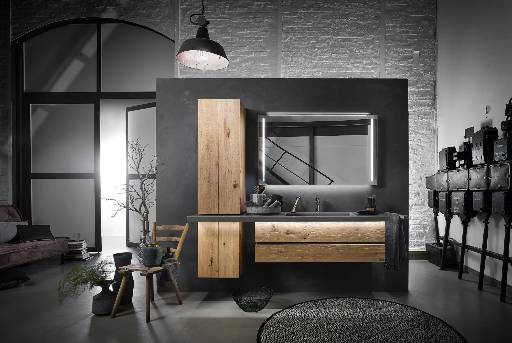 Thielemeyer Fresh Massivholz Badmöbelset 800462/801462 - Vorschlag 15 - 177 cm