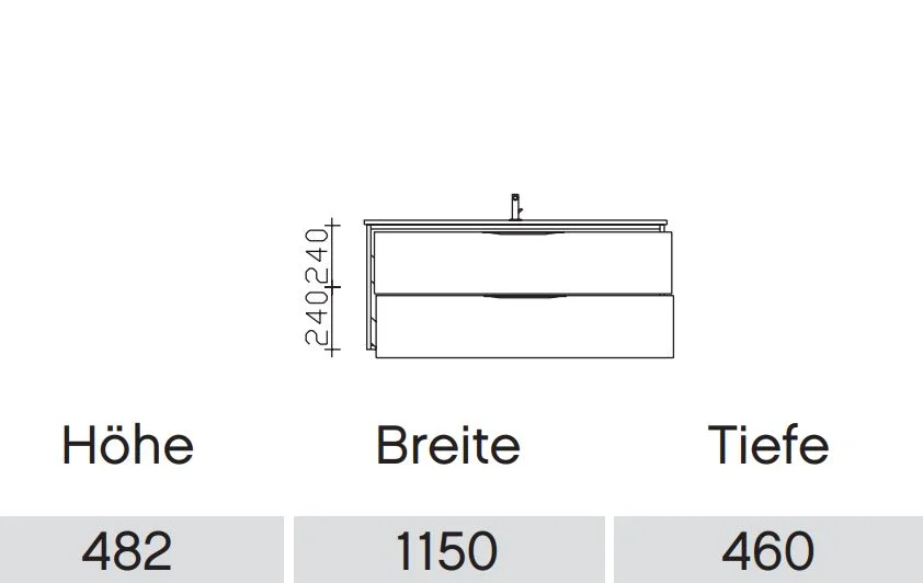 Pelipal 6025 Waschtisch-Set 117 cm breit - Ansicht 8