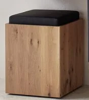 830772 - Wäschebox auf Rollen, mit Polster - Maße: 42x55x42 cm