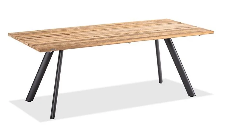 Niehoff Garden Esstisch Noah mit Stativprofil Anthrazit - Teak Platte / T3G69-
