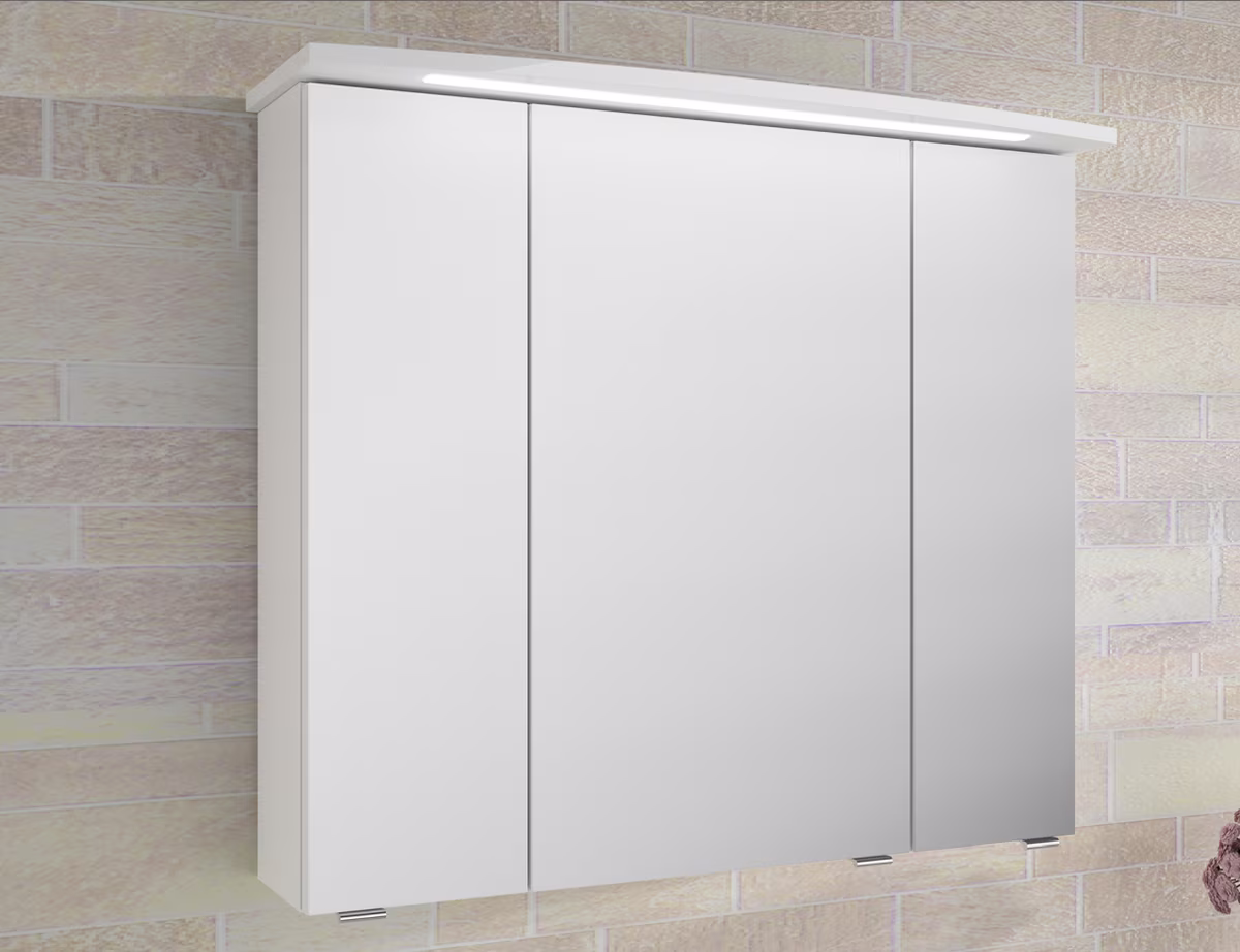 Calmo Badmöbelset 80 cm breit Weiß - 3-teilig - Ansicht 4