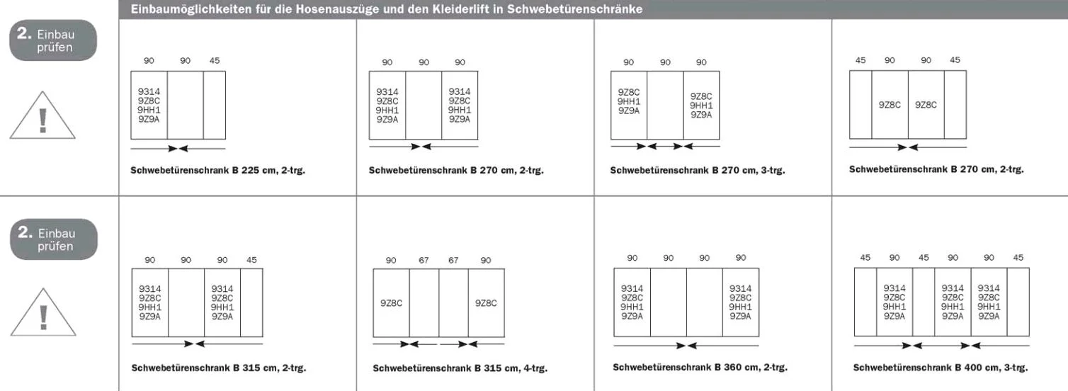 Rauch Dialog Kleiderlift - 90er Element