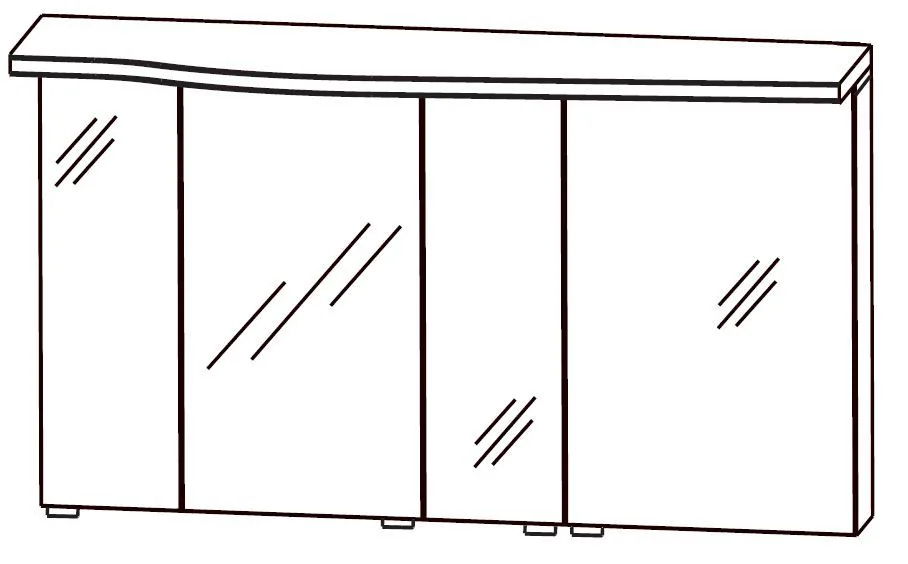 Puris Swing Spiegelschrank 140 cm SET40143R