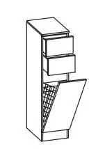 335.013054 Highboard / 1 Wäschekippe / 2 Schubkästen / Breite 30 cm / Höhe 119 cm / Tiefe 33 cm - stehend