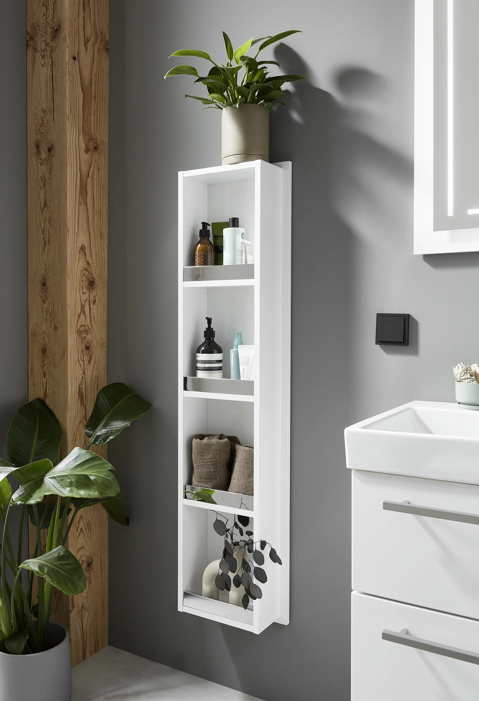 Puris c!mano Badmöbel Set - 122 cm mit Spiegelschrank - Ansicht 9