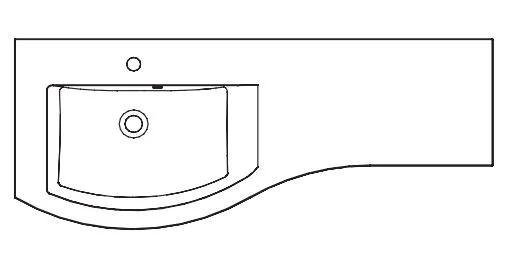 MARLIN 3280cara Waschplatz 120 cm / Waschtisch links - Ansicht 6