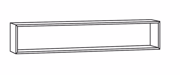 Regal SRB9, B: 90 cm / H: 17 cm / T: 15,6 cm