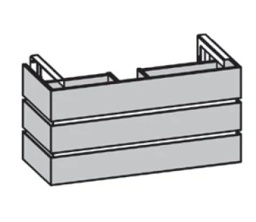 800123/801123 Unterschrank - mit 3 Schubkästen, Maße: 114,4x62,2x47 cm