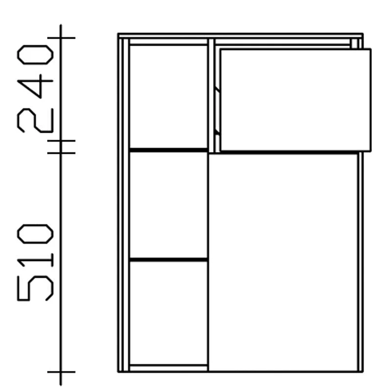 Pelipal 6010 Highboard mit Regal 57 cm 6010-HBR 01