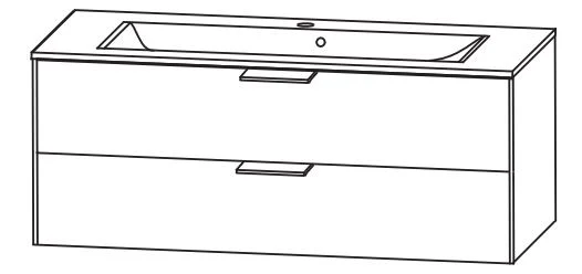 Puris d.light Badmöbelset 120 cm - mit Spiegelschrank Serie A - Ansicht 7