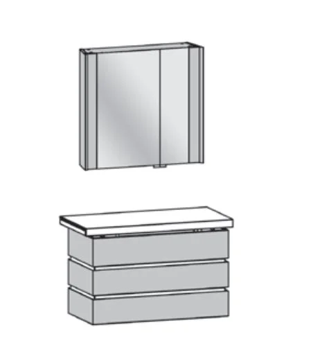 Thielemeyer Fresh Massivholz Badmöbelset 800589/801589 - Vorschlag 26 - 102 cm - Ansicht 5