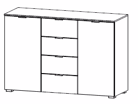 Rauch Select yourJOYce Kommoden / Breite 120 cm / Höhe 81 cm verschiedene Ausführungen - Ansicht 3