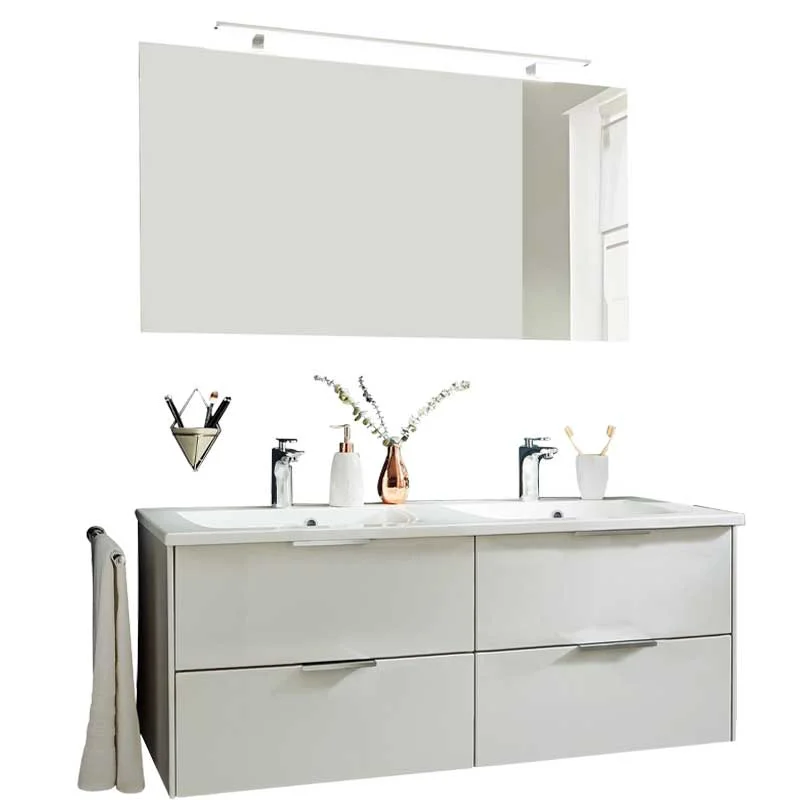 Puris D.Light Badmöbelset 120 cm - mit Flächenspiegel Serie A