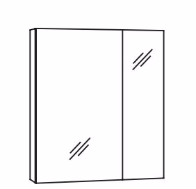 MARLIN 3980spiegel - Spiegelschrank 60 cm breit - SOXD6L