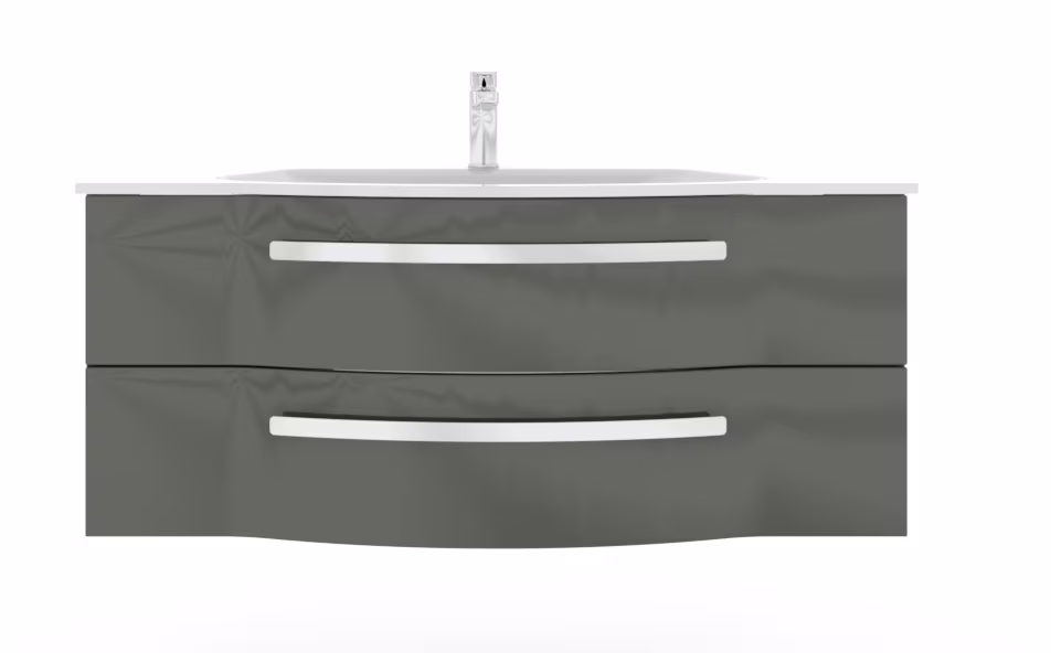 Pelipal 4005 Badmöbel Set mit Spiegelschrank mit Kranzboden - 117 cm - Ansicht 6