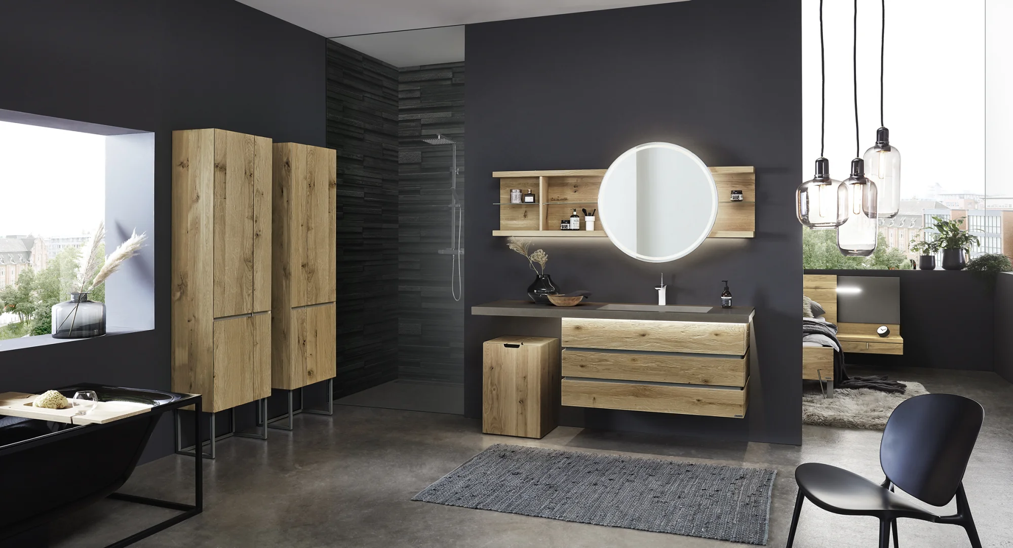 Thielemeyer Fresh Massivholz Badmöbelset 800001/801001 - Vorschlag 13 - 177 cm - Ansicht 4