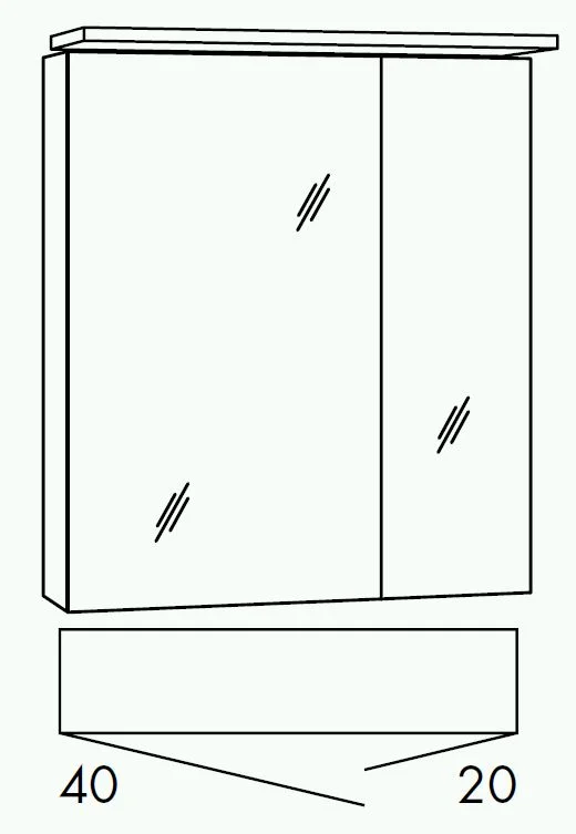 Marlin Bad 3060 Spiegelschrank 60 cm SBOC6 L/R