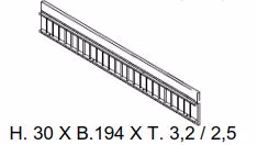 6261 - alternative Bettfront - mit weissen Metall Sprossen, austauschbar
