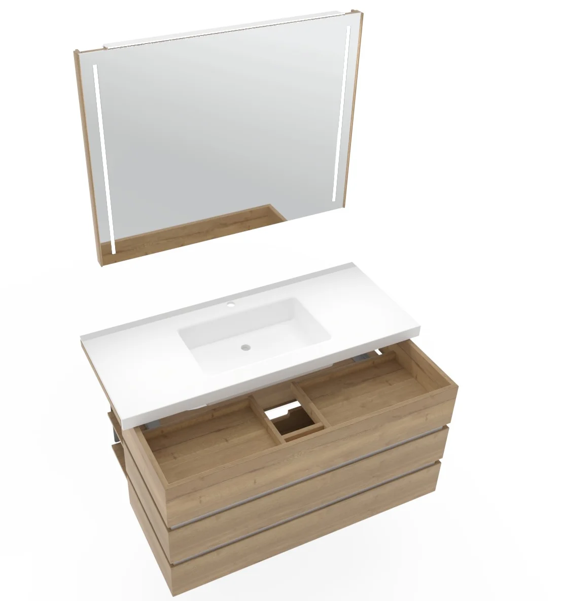 Thielemeyer Fresh Massivholz Badmöbelset 800460/801460 - Vorschlag 24 - 122 cm - Ansicht 6