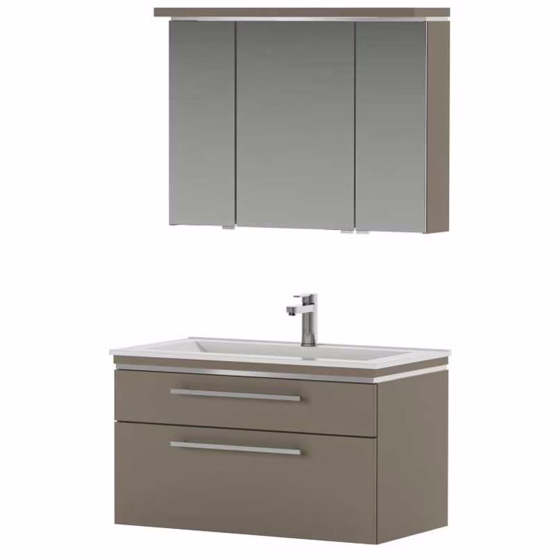 Puris Cool Line Badmöbelset 90 - mit Spiegelschrank Serie A