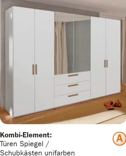 Rauch Select yourJOYce - Drehtüren-Schrank mit Kombi-Element / Höhe 236cm - Ansicht 4