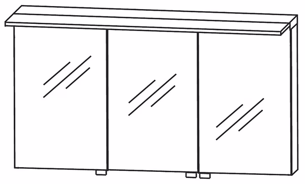 Spiegelschrank 140 cm S2A431478 - für Einzelwaschtisch-Lösung