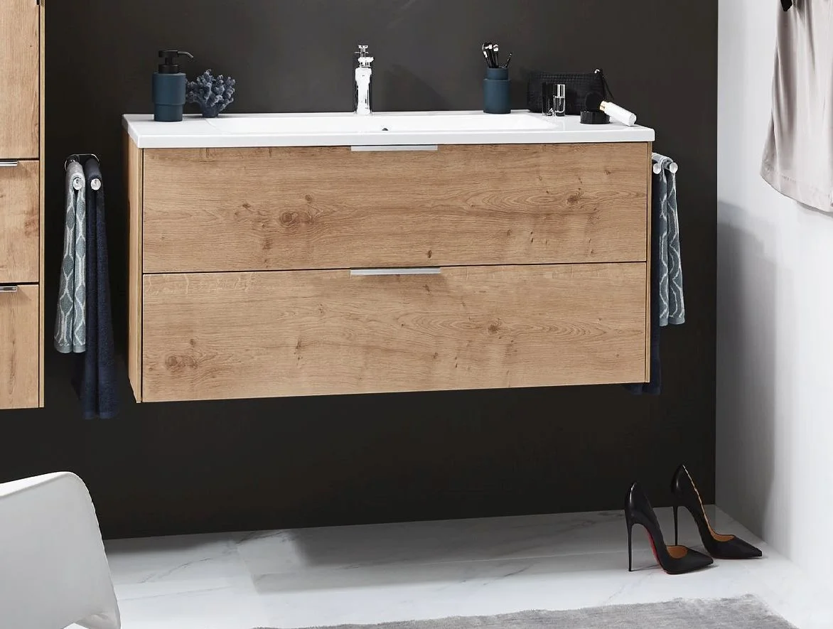 Puris D.Light Badmöbelset 100 cm - mit Spiegelschrank Serie A - Ansicht 4