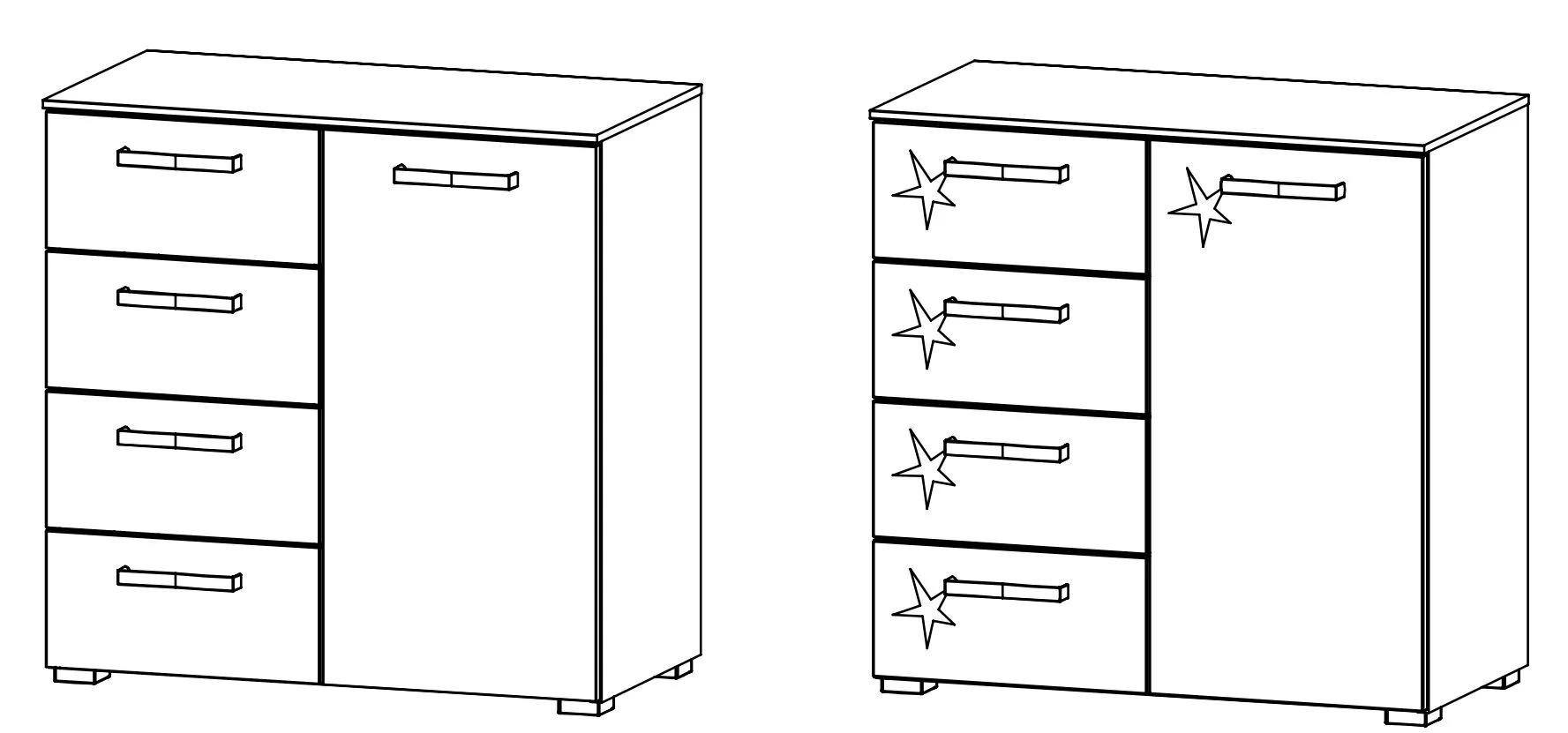 Rauch Select Mavi Extra / Kommoden-Varianten 81 cm hoch - Ansicht 4