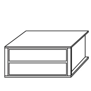 9S2B - Schubkasteneinsatz / 2 Schubkästen / Holzfront