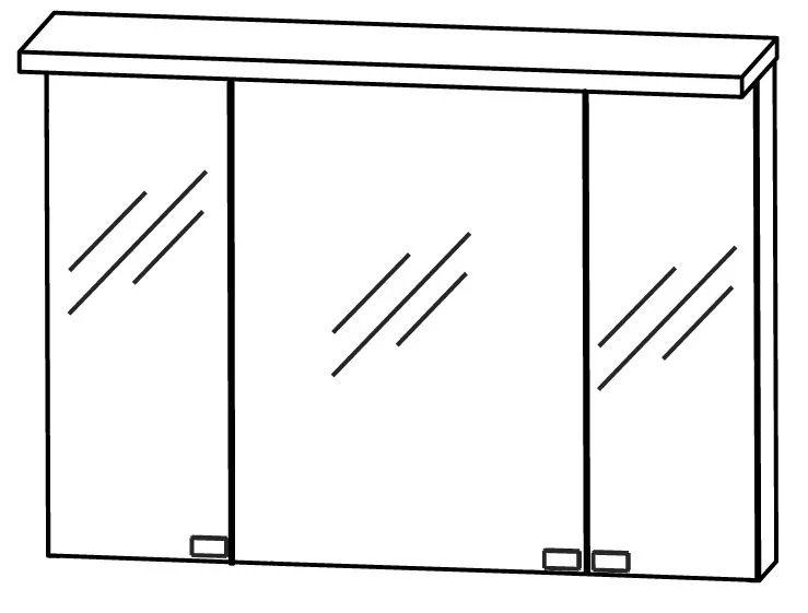 Puris Star Line Badmöbel Set 90 cm - Mineralgusswaschtisch - Ansicht 7