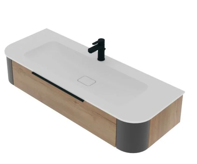 Puris Veluna Stonepluswaschtisch mit Unterschrank - 130 cm - Ansicht 2