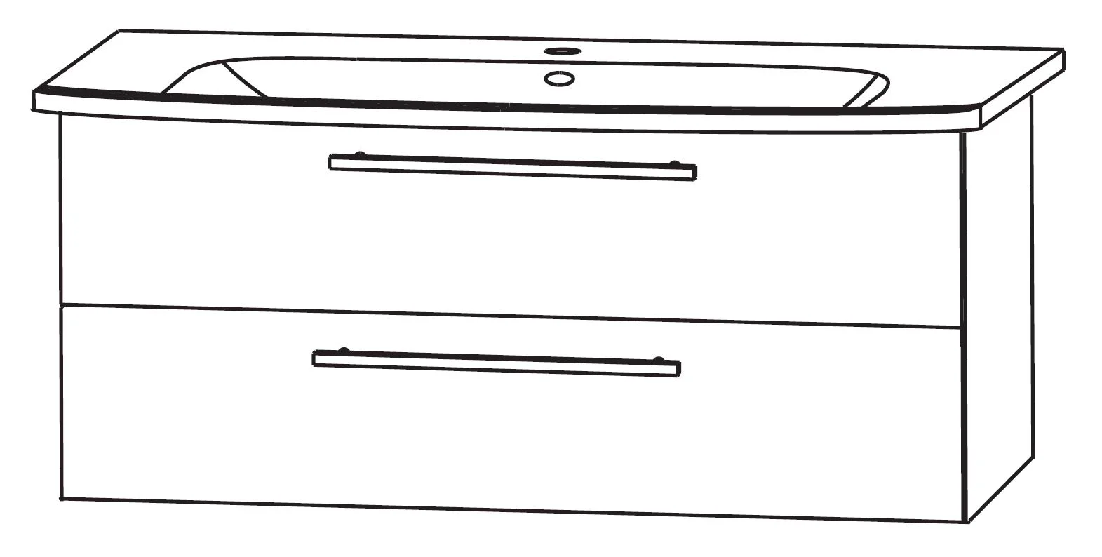 Puris Fine Line Badmöbel Set 122 / 125 cm breit kombinierbar - Ansicht 6