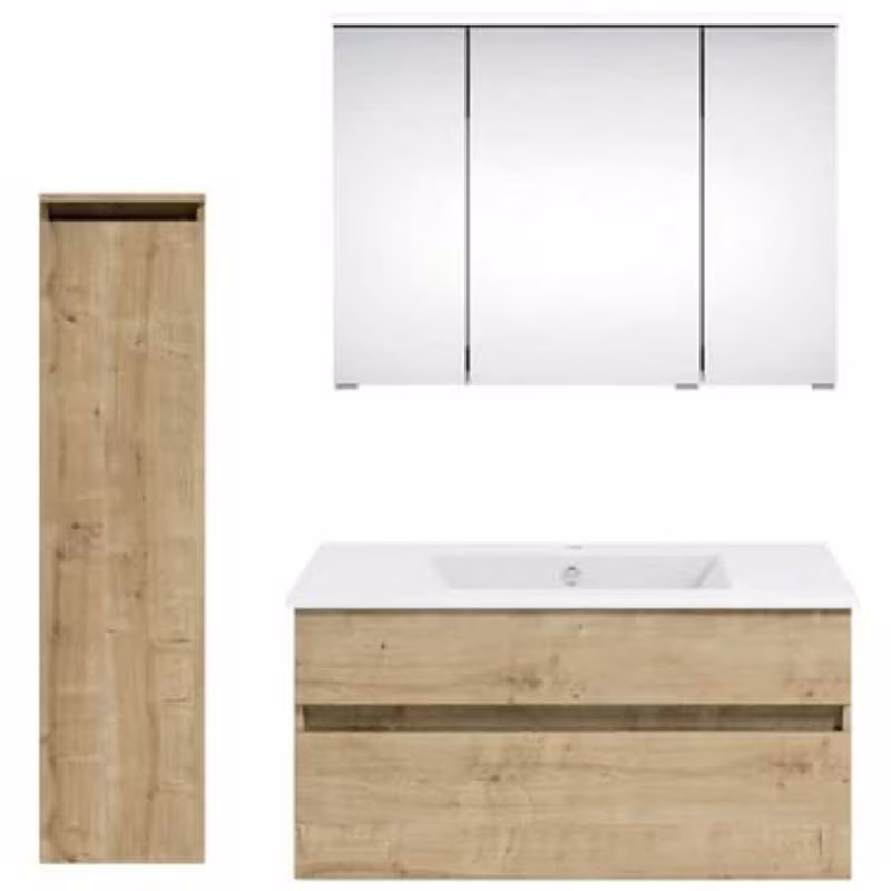 Puris Next 4 You - Badmöbelkombination 4-teilig 90 cm breit