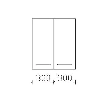 Pelipal Neutraler Bad-Wandschrank - 2 Drehtüren - 60 cm breit - Tiefe wählbar