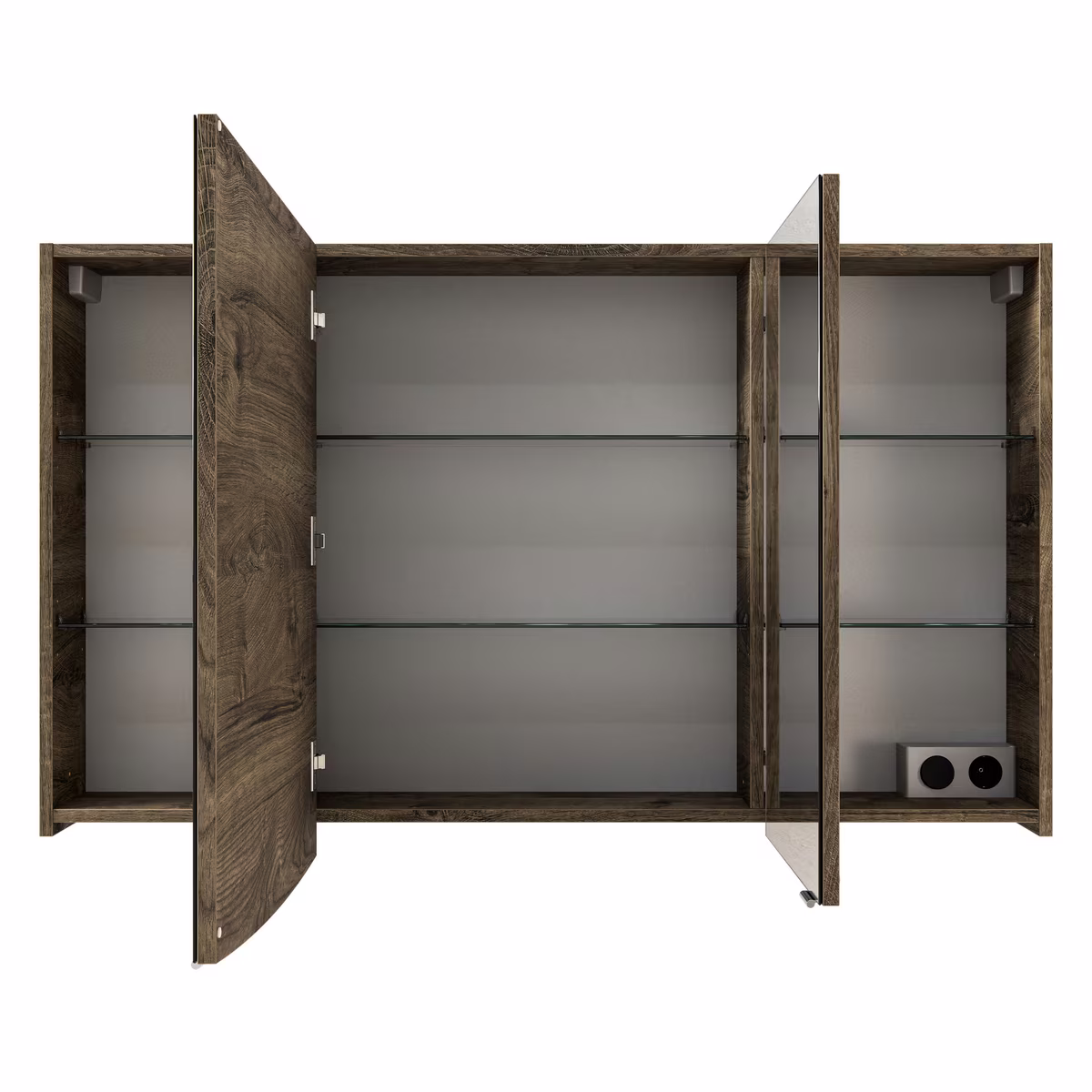 Pelipal Contea Set in Eiche Ribbeck mit Mineralmarmorwaschtisch und Spiegelschrank - 120 cm - Ansicht 5