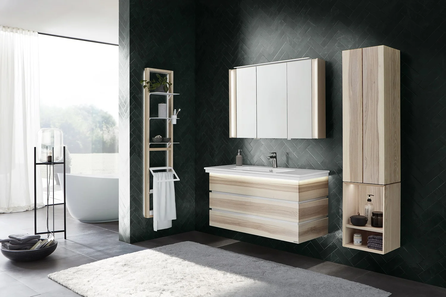 Thielemeyer Fresh Massivholz Badmöbelset 800280/801280 - Vorschlag 8 - 122 cm - Ansicht 2