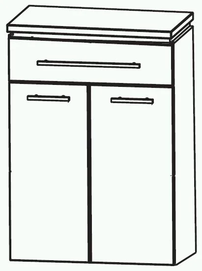 Puris Cool Line Highboard 60 cm HBA556A5W - Ansicht 2