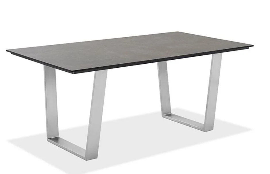 Niehoff Garden Esstisch Noah mit Trapezkufe Edelstahl - HPL Platte / T1G2-