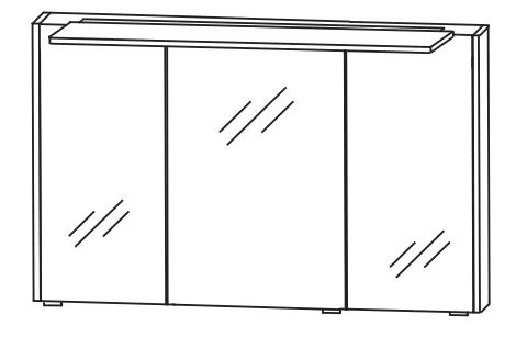 Puris D.Light Badmöbelset 100 cm - mit Spiegelschrank Serie A - Ansicht 6